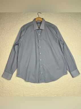 Pal‎ Zileri Light Blue Micro-Pattern Dress Shirt Size 19